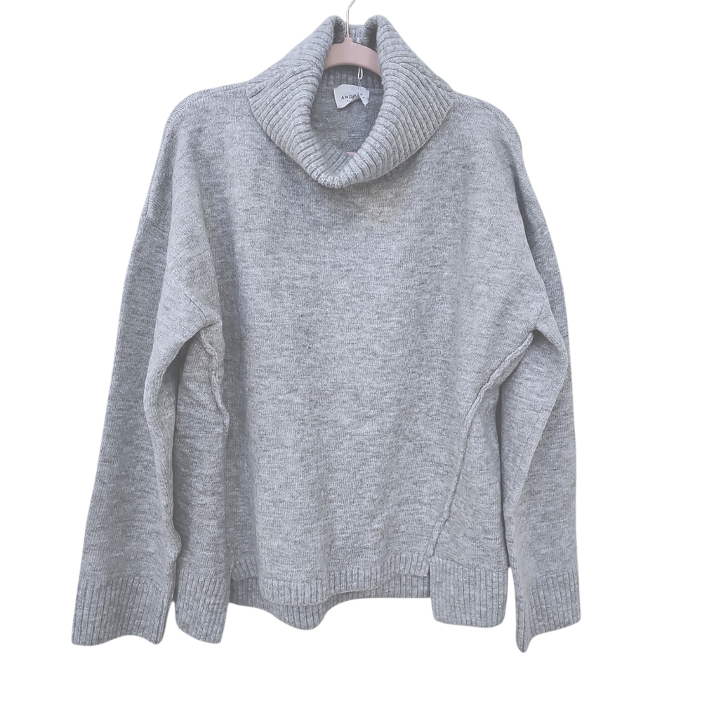NWT Andree By Unit Oversized Sweater Women Size L Gray Cozy Knit